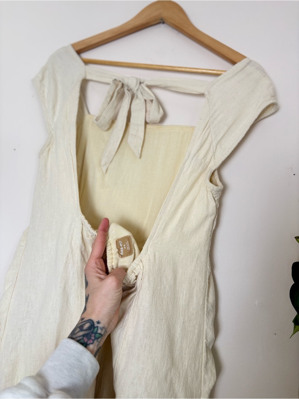 Free People Cartagena Cotton-Linen Dress In Ivory - Picture 9 of 11